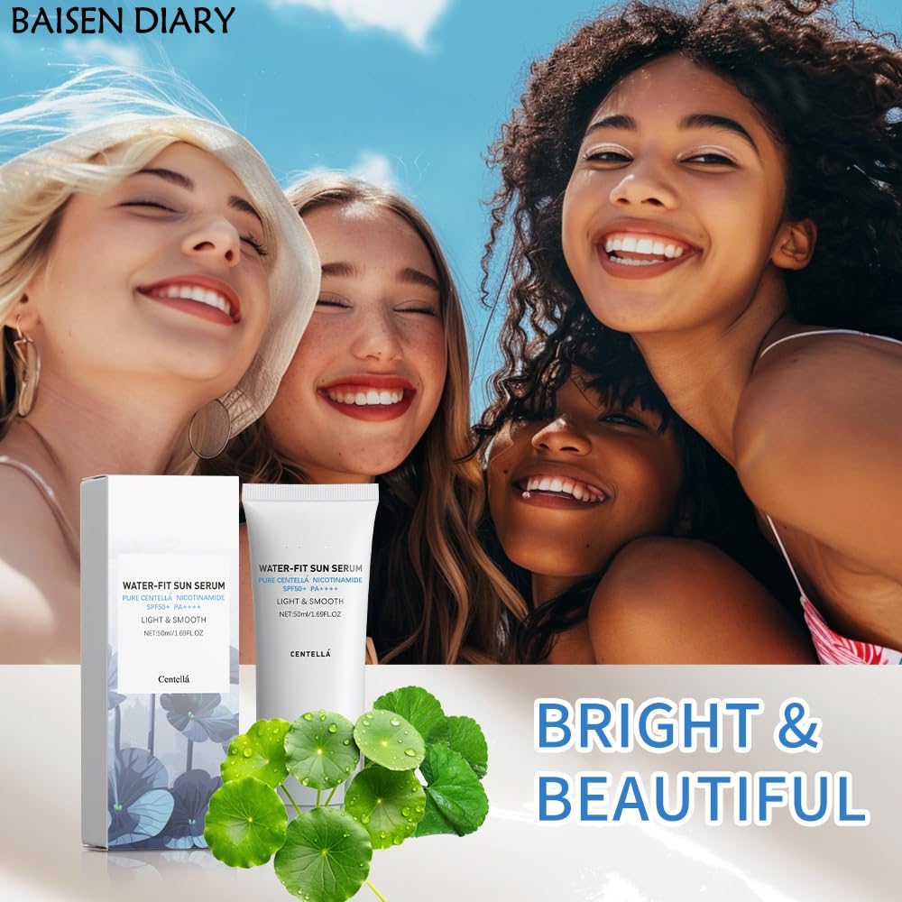 BAISEN DIARY protector solar Centella, cuidado suave para piel sensible en uso diario.