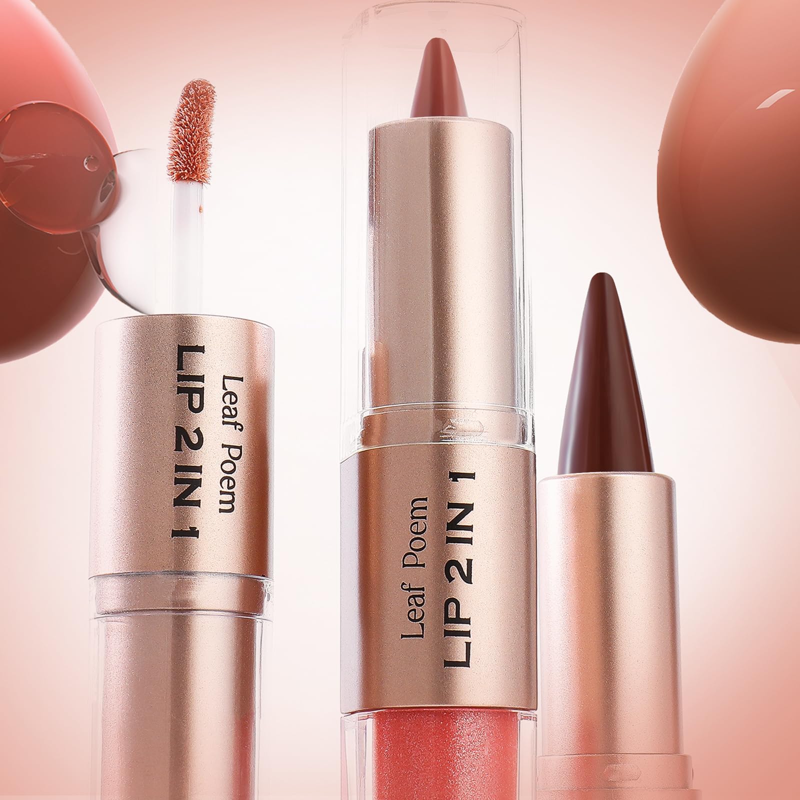 BAISEN DIARY easy-to-use duo for defined and fuller looking lips.