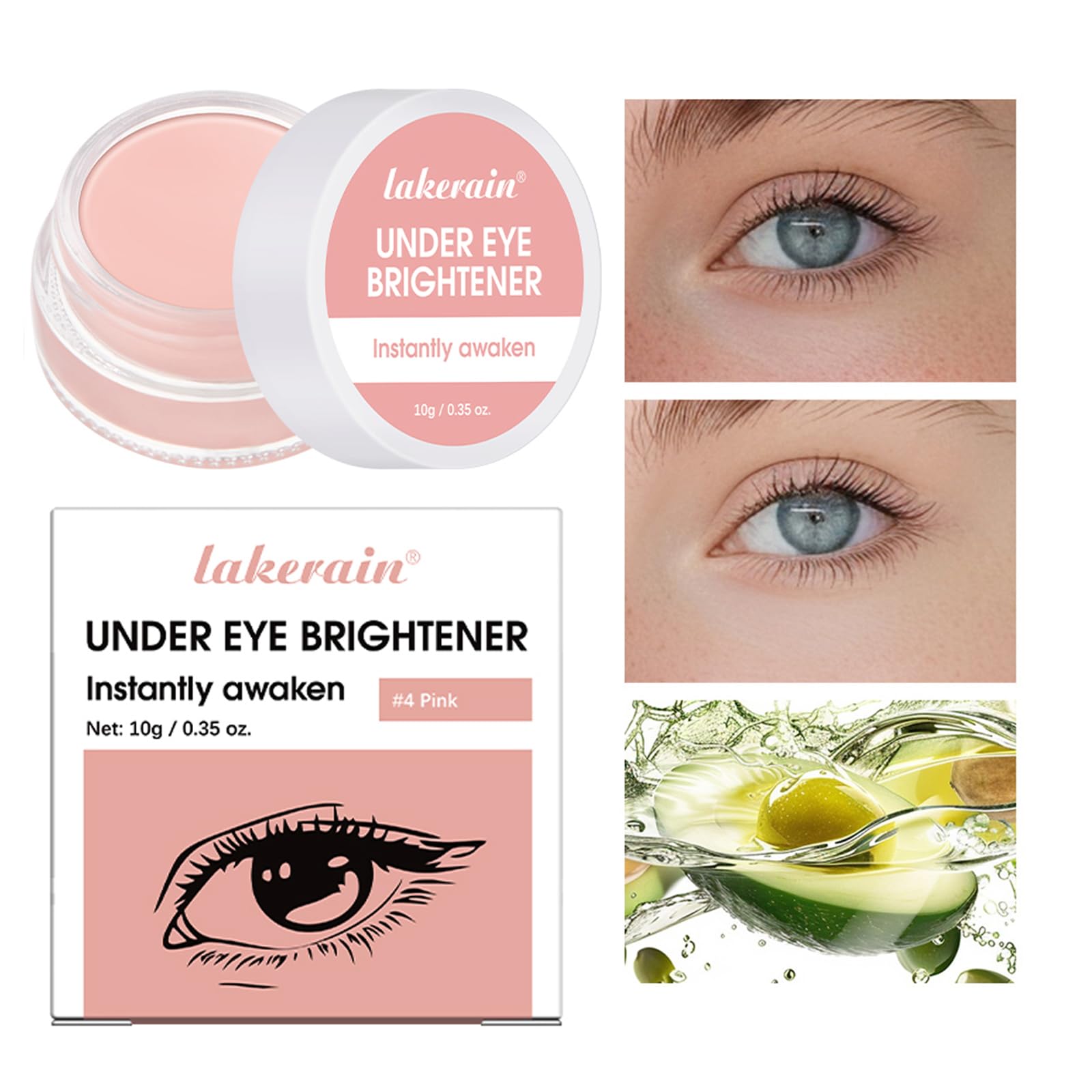 BAISEN DIARY Corrección de color rosado claro para neutralizar ojeras con acabado natural.