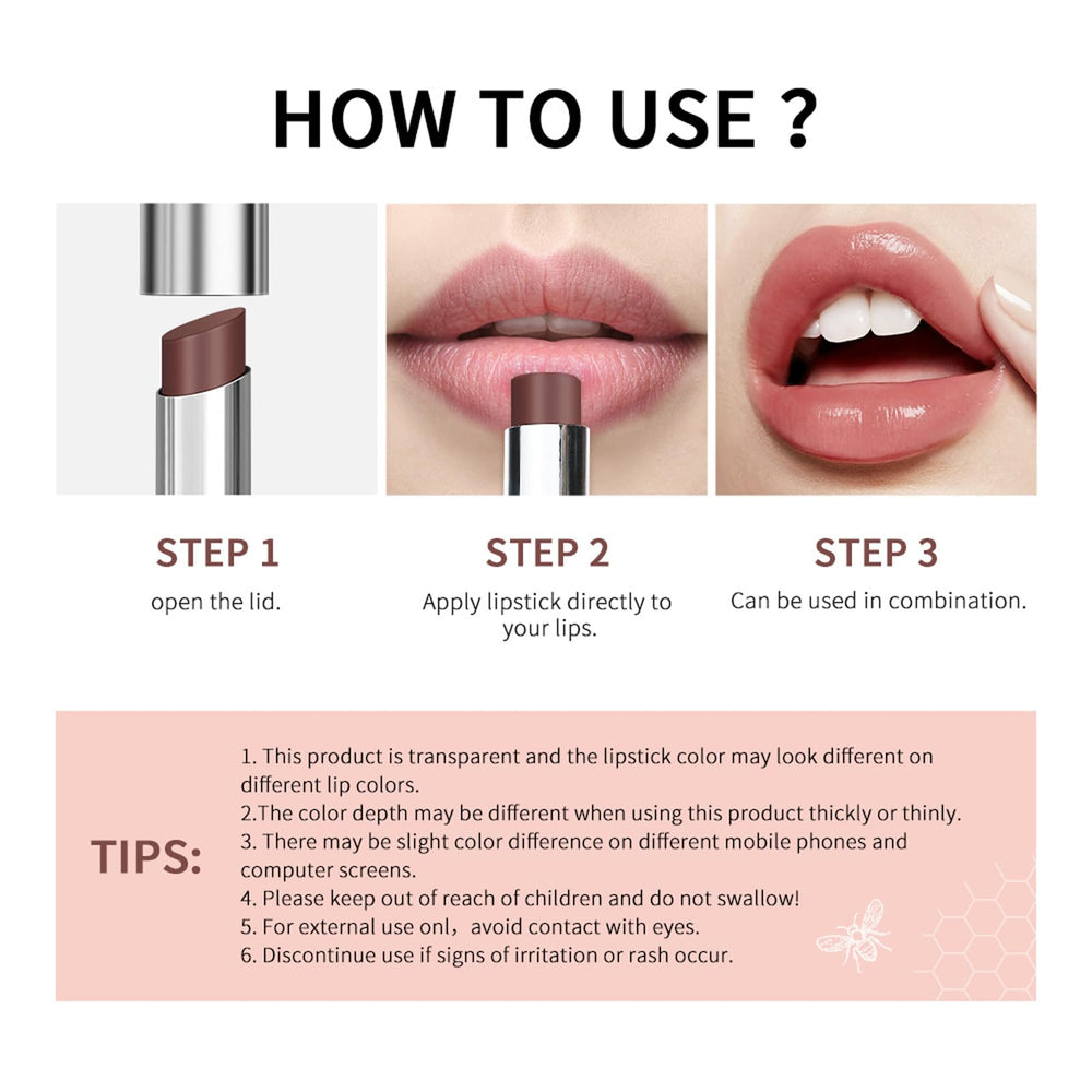 BAISEN DIARY Honey Lipstick Tinted Lip Balm cruelty-free badge visible.