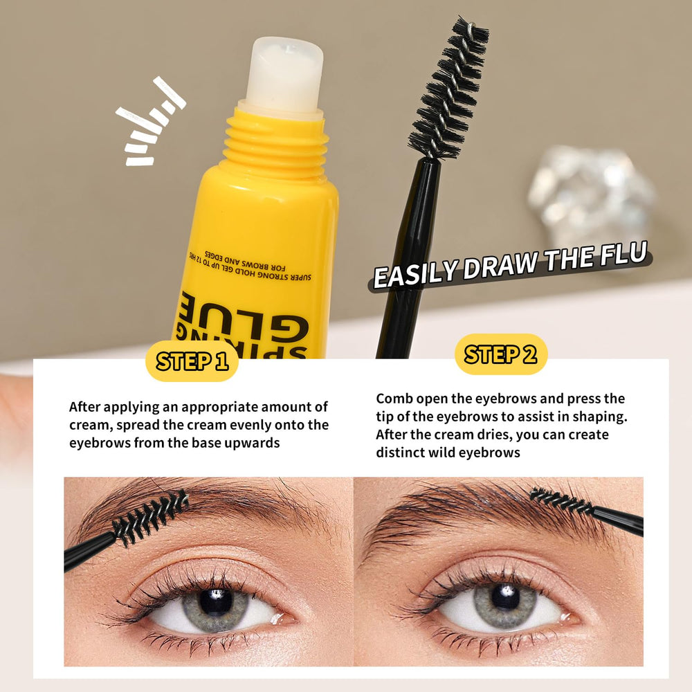 BAISEN DIARY gel cejas transparente: acabado natural y sin residuos
