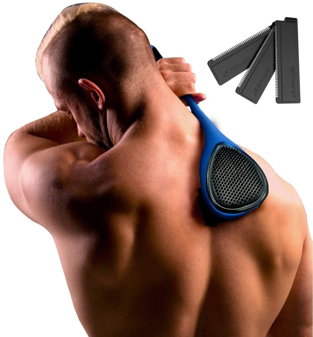 BAKBLADE 2.0 ELITE PLUS back shaver in action for smooth, painless grooming.