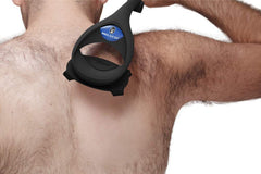 baKblade 2.0 PLUS back shaver designed for wet or dry use and comfort.