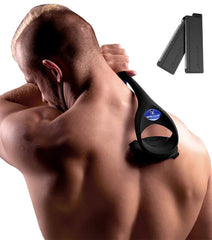 baKblade 2.0 PLUS ergonomic handle for easy back grooming.