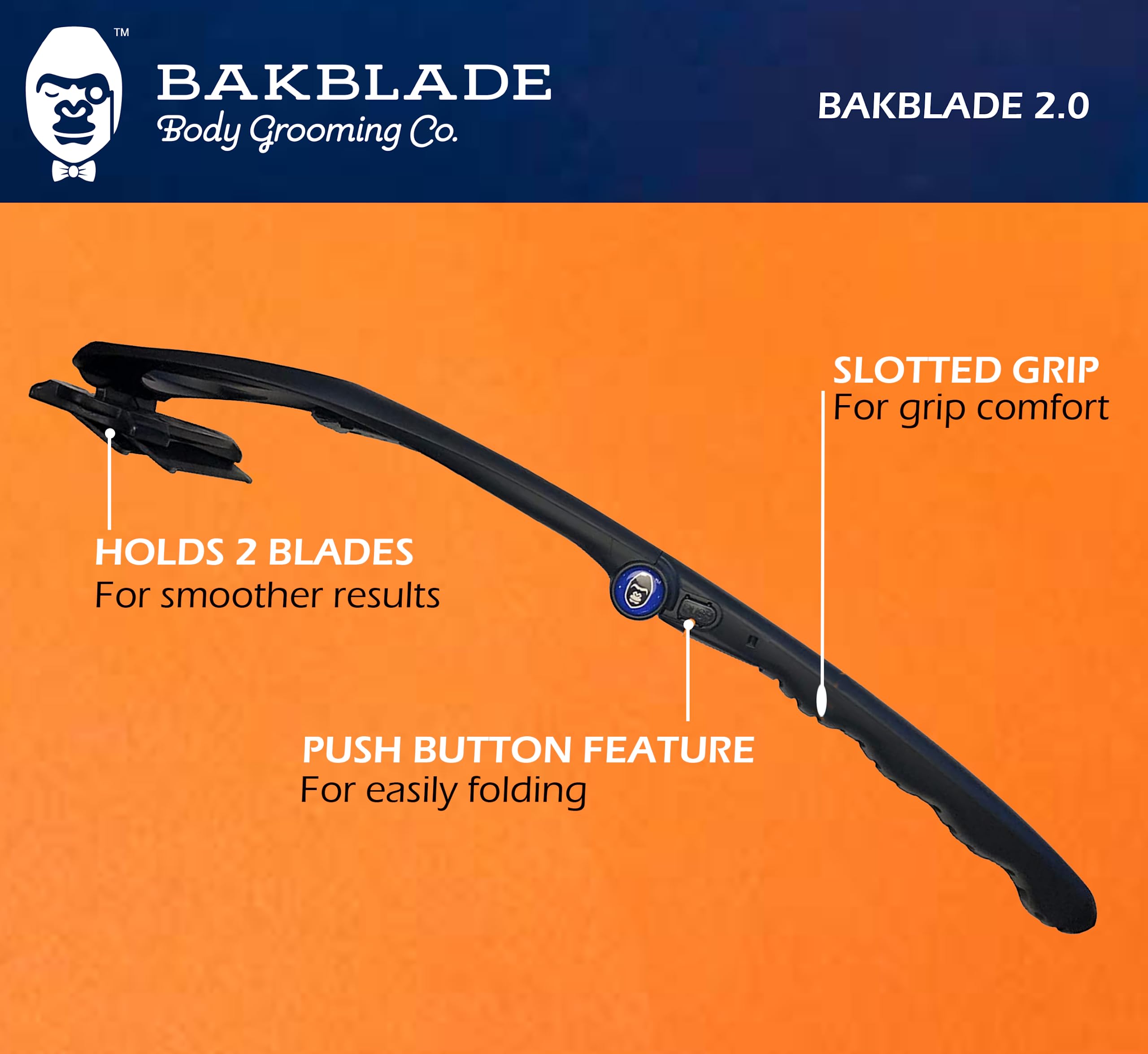 baKblade 2.0 PLUS extra blades included for ongoing grooming.