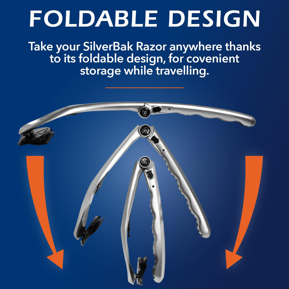 BaKblade 2.0 SilverBak ergonomic grip for easy handling.