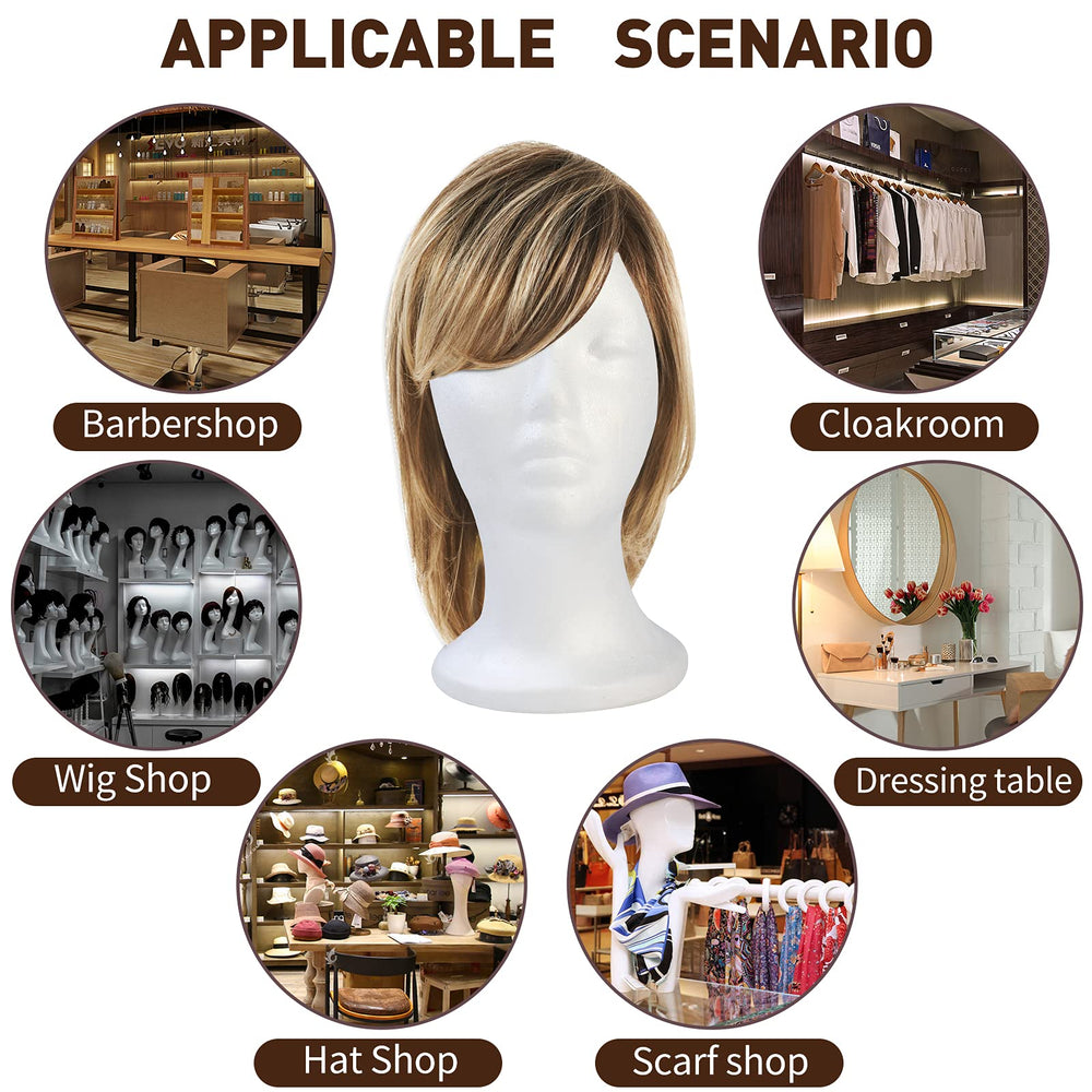 BALABALA travel-ready wig head fits easily into boxes and suitcases.