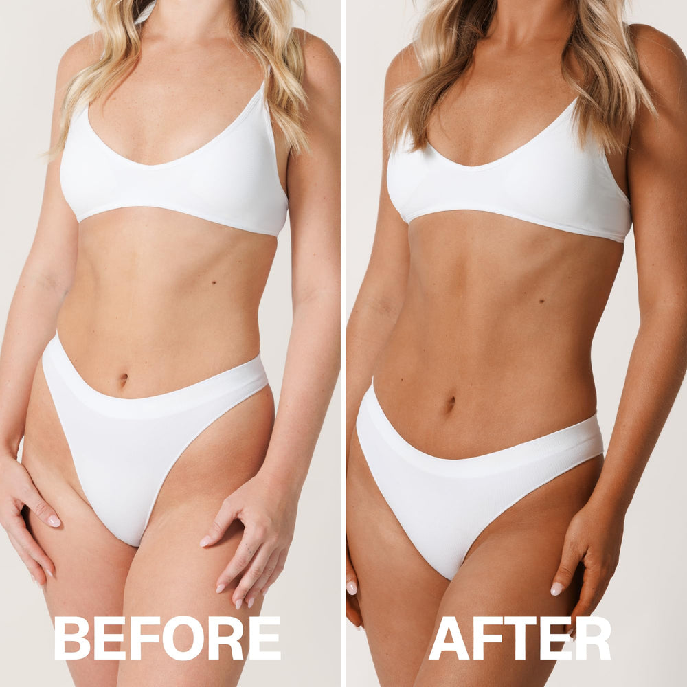 BALI BODY Clear tan foam drying down to a light, comfortable finish.