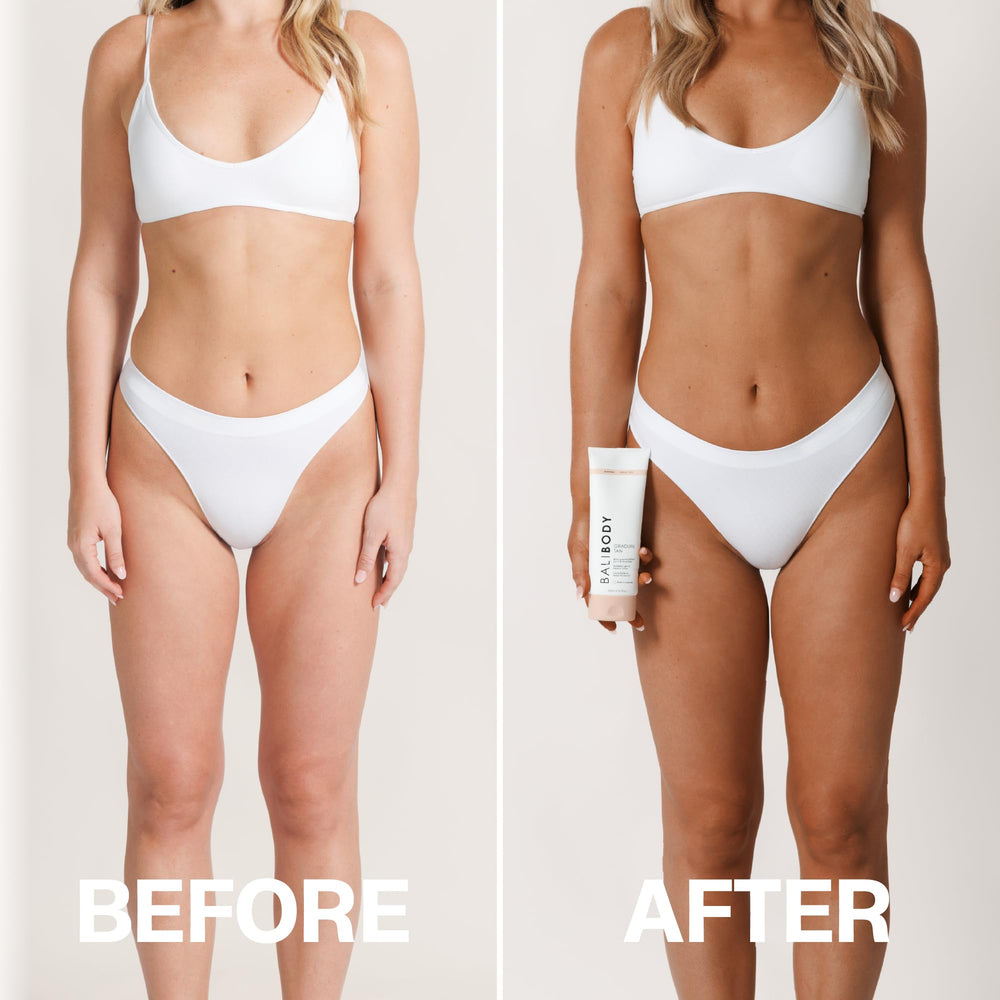 Bali Body Gradual Tan creamy texture moisturizes very dry skin.