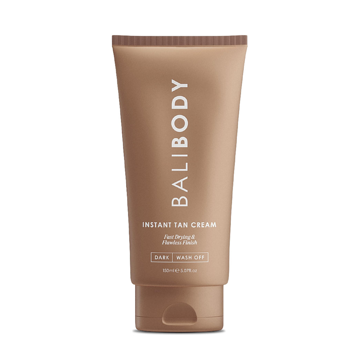 Bali Body Instant Tan Cream jar showing smooth, even tan color on skin.