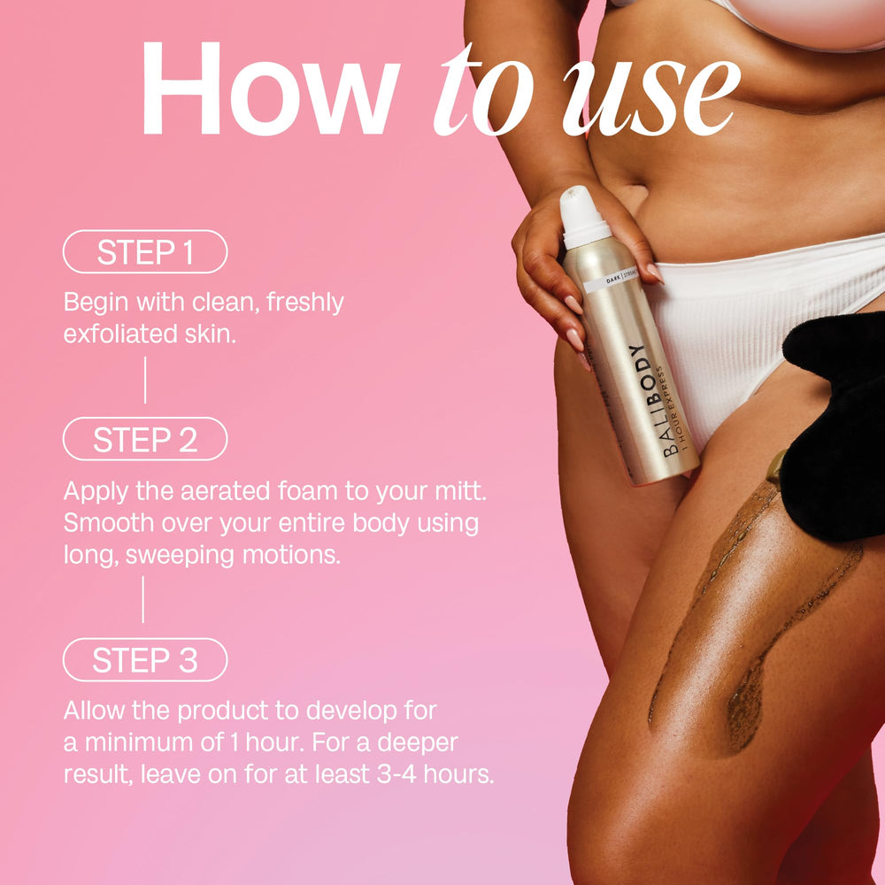 Bali Body lightweight aerated foam feels comfortable on skin during tanning.