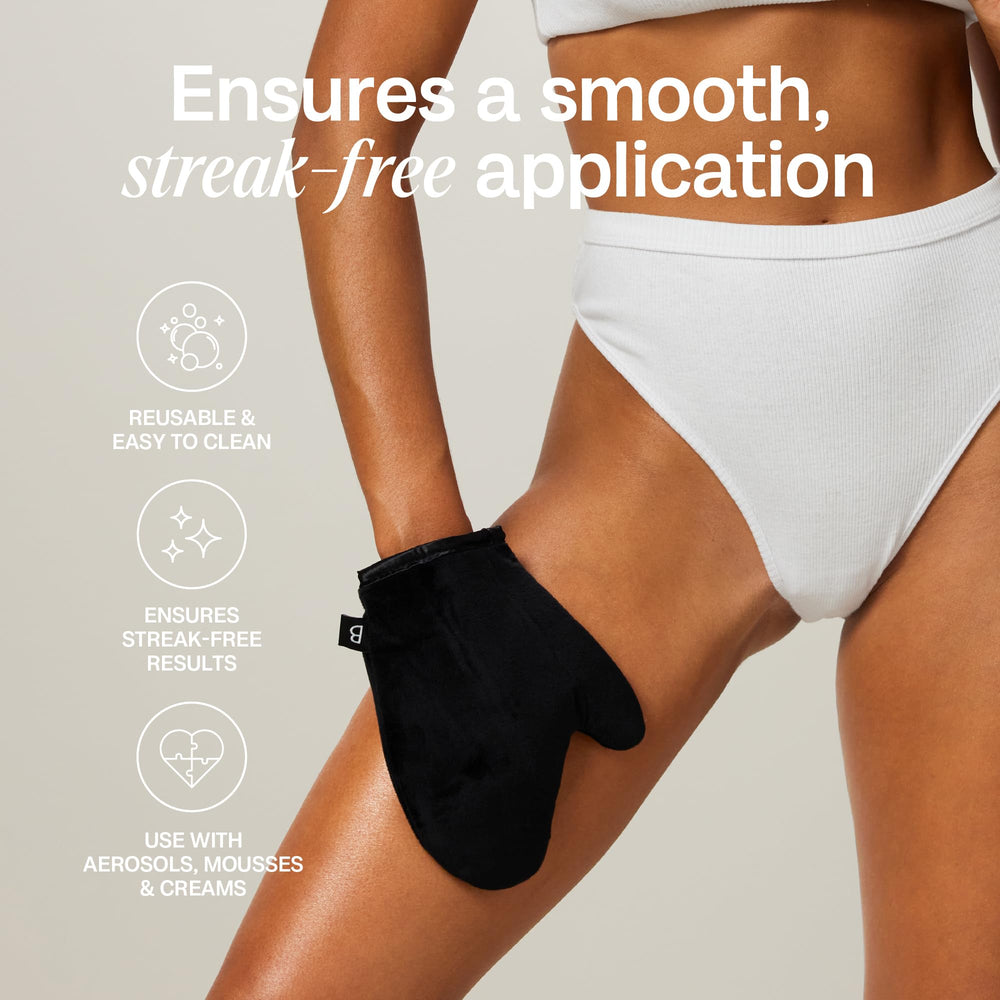 Guante Bali Body Luxe con barrera impermeable para evitar manchas.