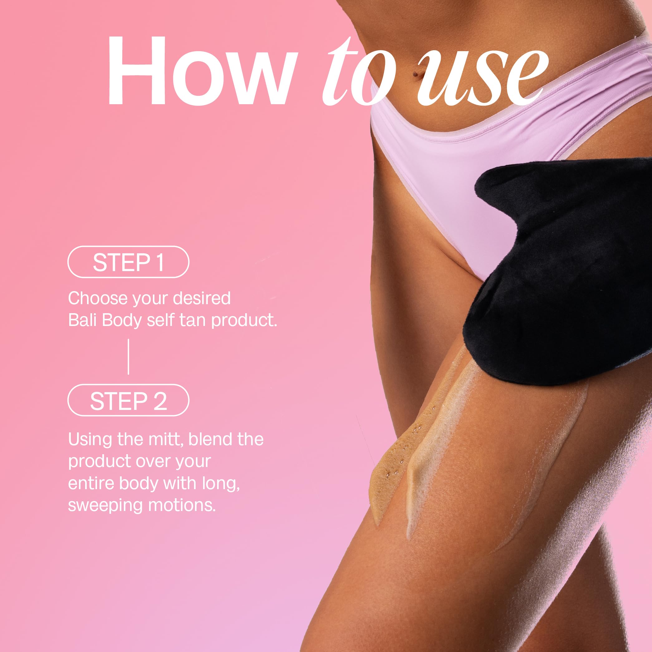 Guante Bali Body Luxe ideal para viaje o gimnasio, ligero y reutilizable.