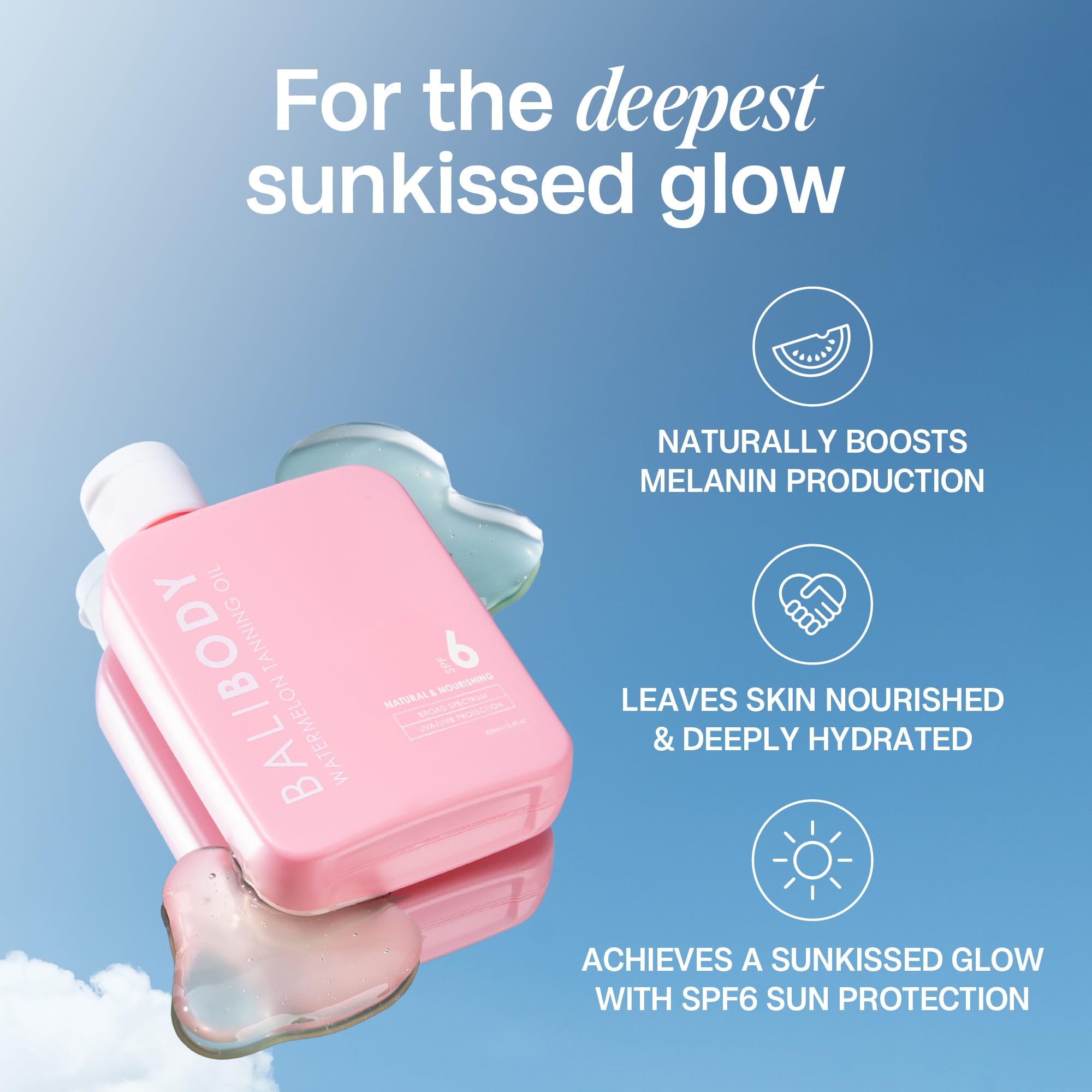Bali Body Watermelon Tanning Oil SPF 6 fragrance highlighting fruity aroma