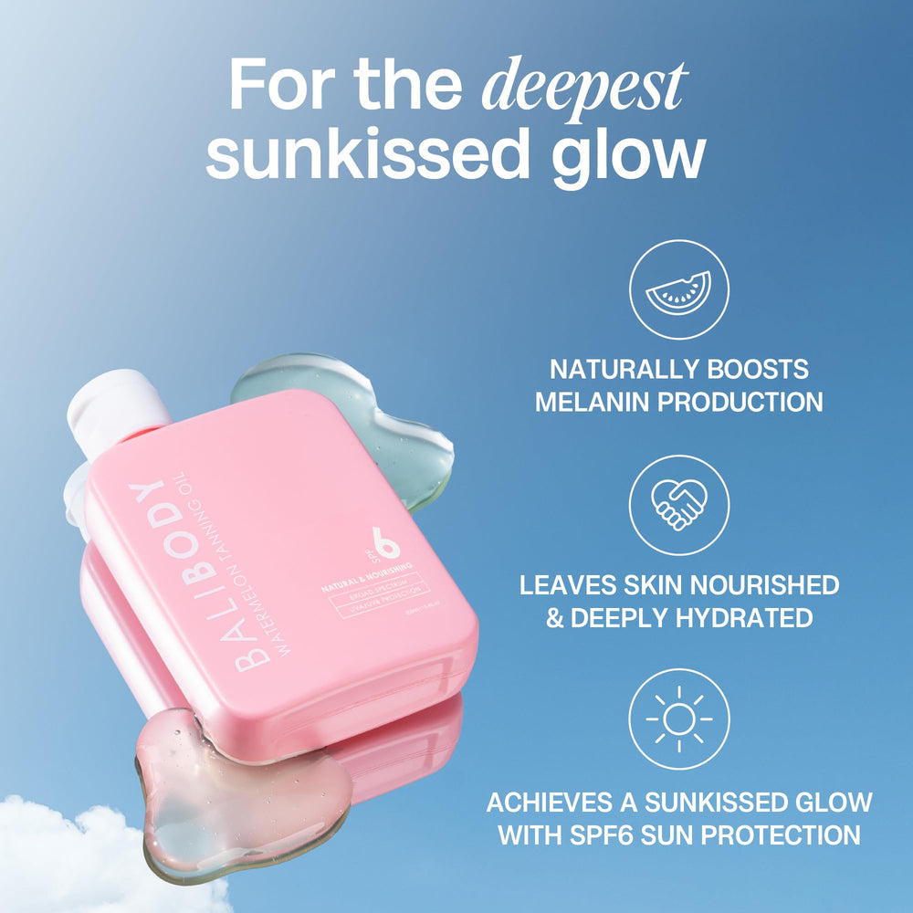 Bali Body Watermelon Tanning Oil SPF 6 fragrance highlighting fruity aroma