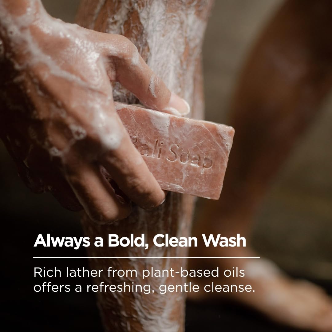 Bali Soap barra eucalipto lima, limpieza refrescante para el día.