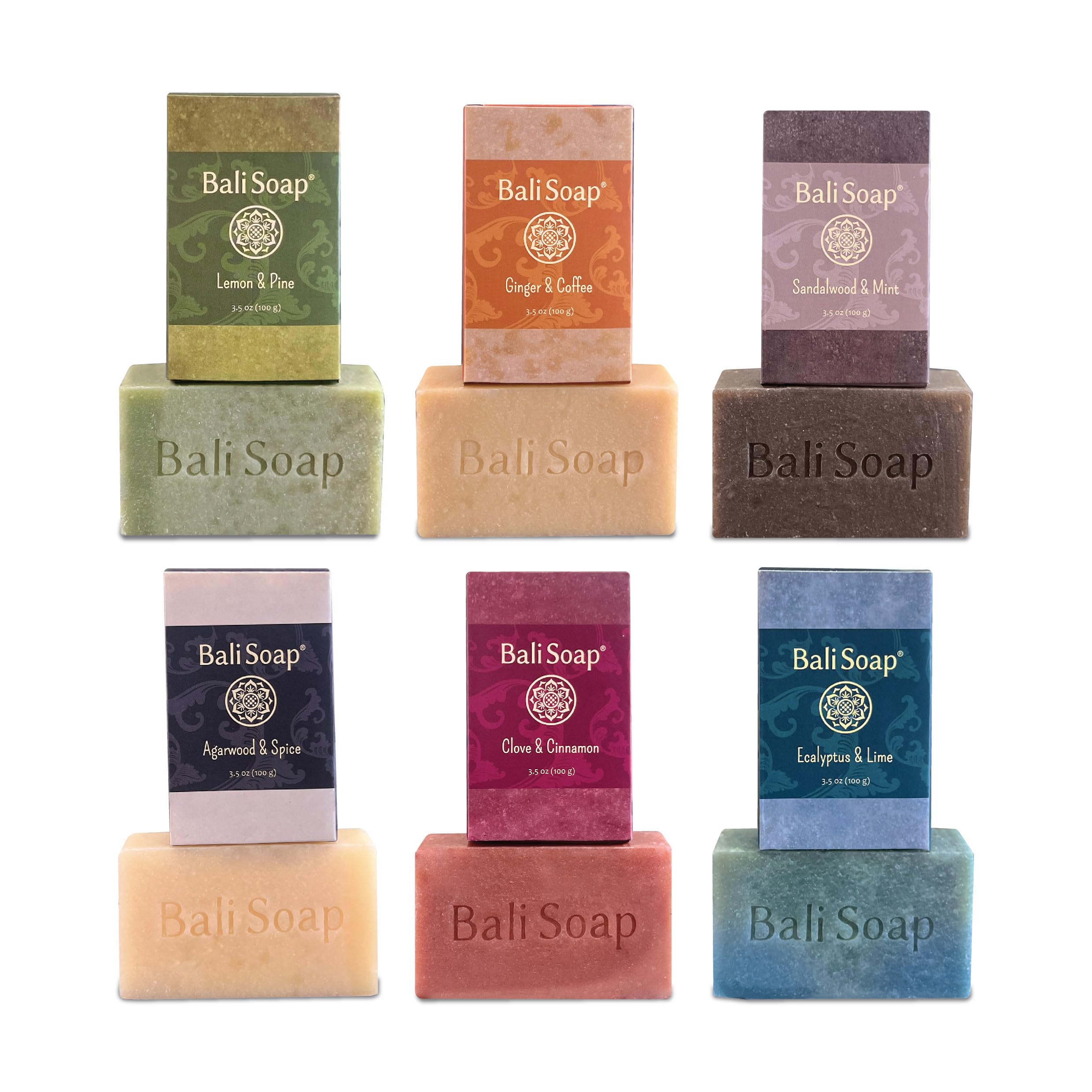 Bali Soap barra jengibre café, aroma estimulante para la rutina diaria.