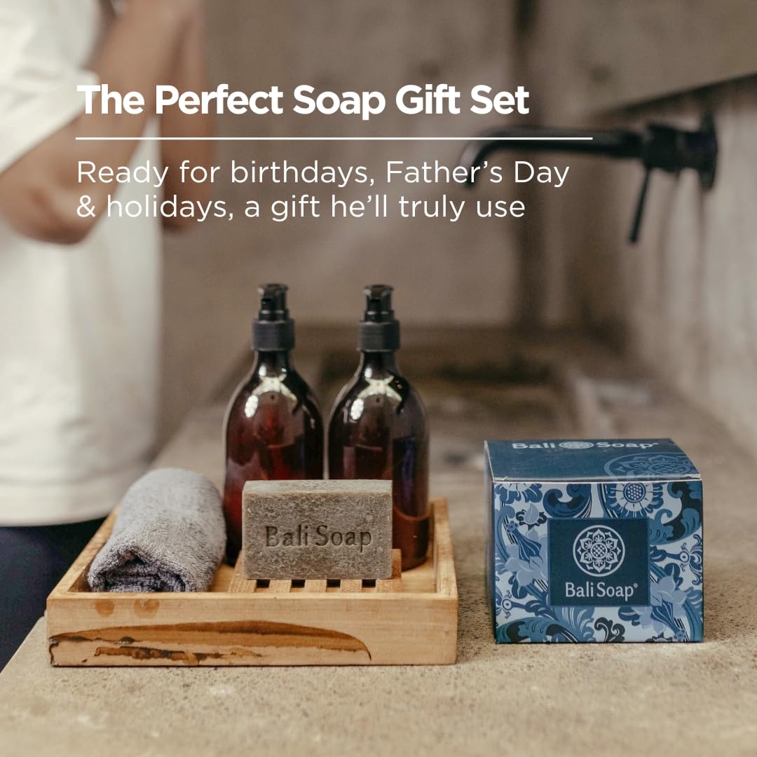 Bali Soap conjunto masculino batik, regalo sofisticado con seis fragancias.
