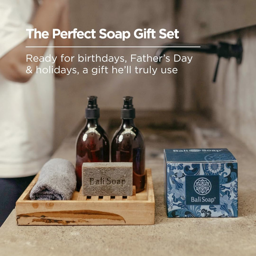 Bali Soap conjunto masculino batik, regalo sofisticado con seis fragancias.