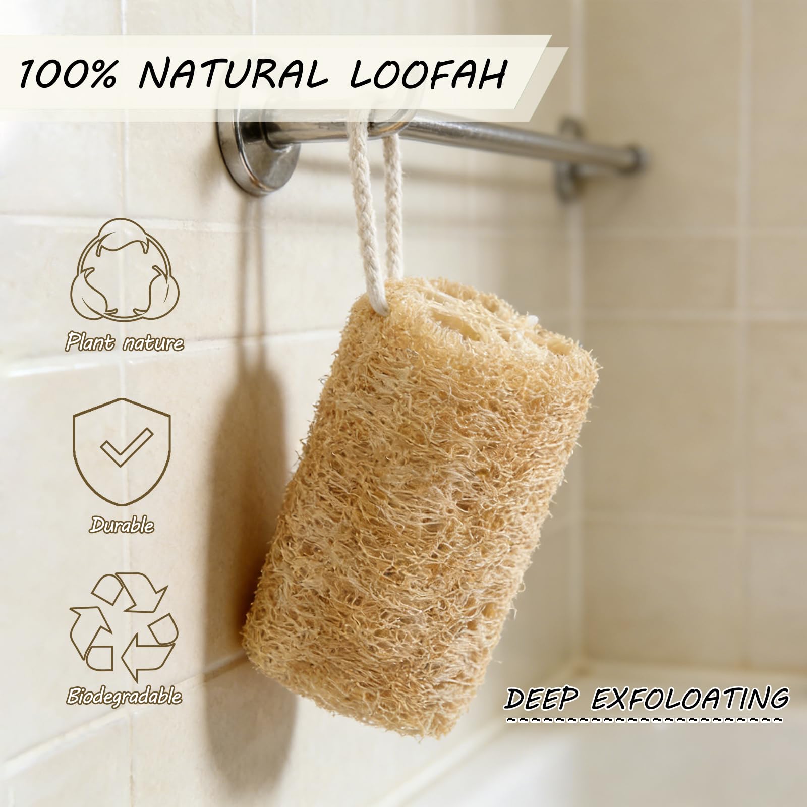 Balifeel biodegradable loofah sponge for eco friendly daily use.