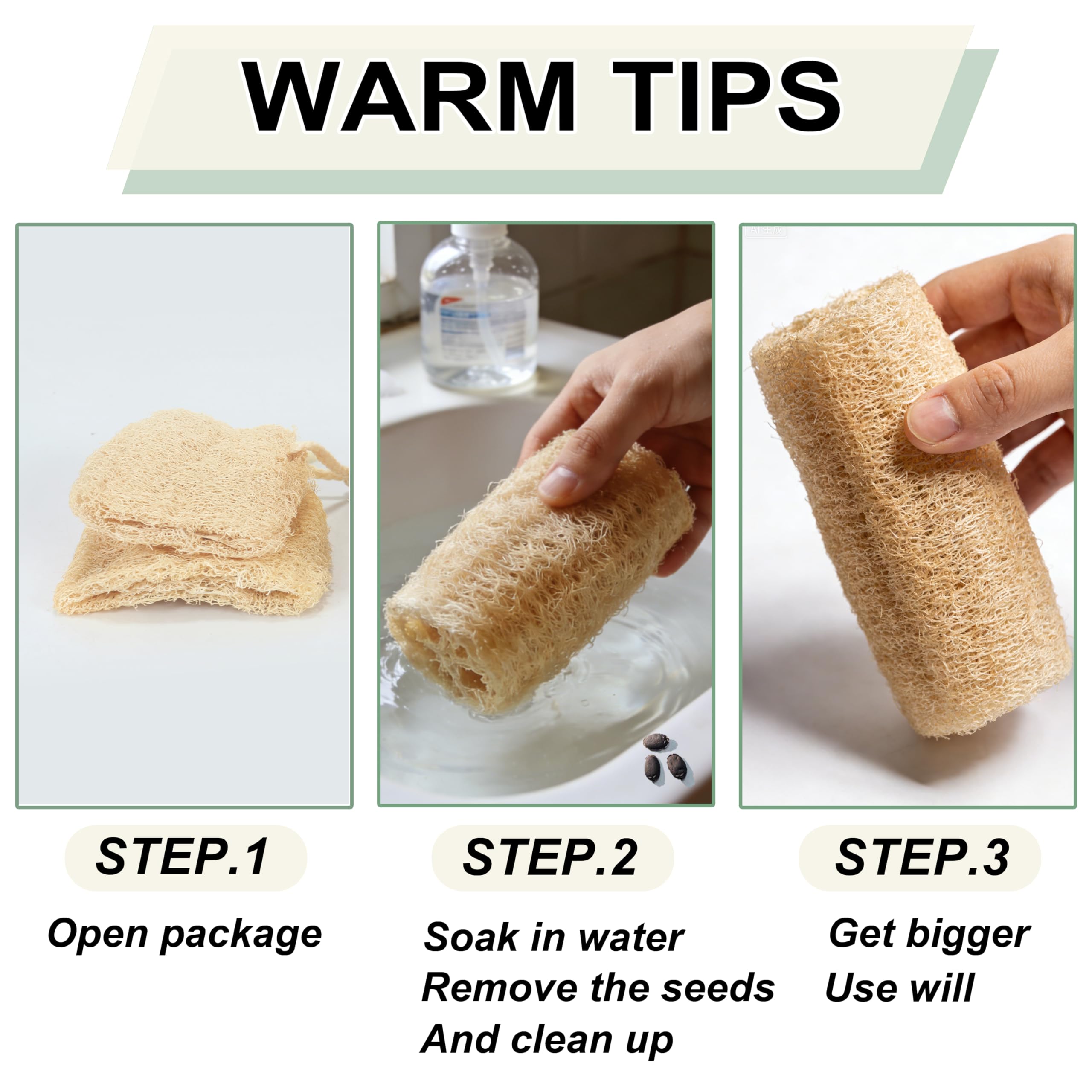 Balifeel loofah sponge texture showing soft yet durable fibers.