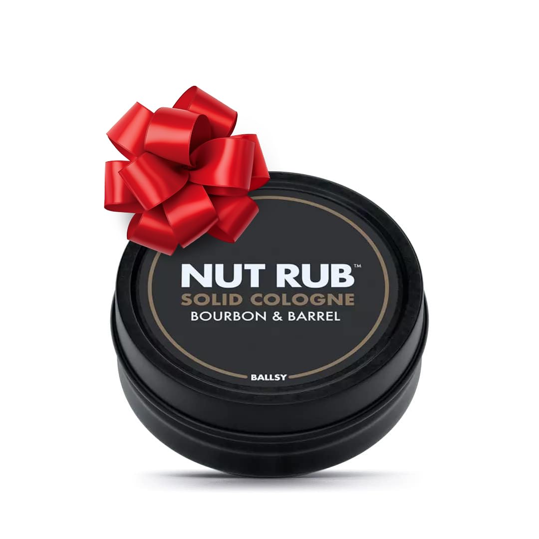 Ballsy Ball Rub Bourbon Barrel cap shows easy, discreet scent application.