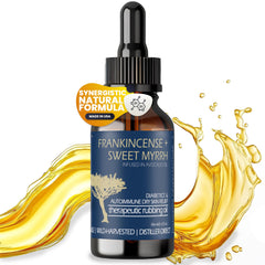 BALM OF GILEAD botella de aceite con incienso y mirra para hidratación suave de la piel