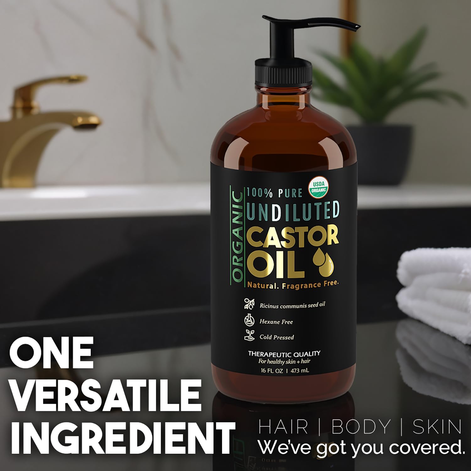 BALM OF GILEAD skin and hair care with 16 oz bottle.