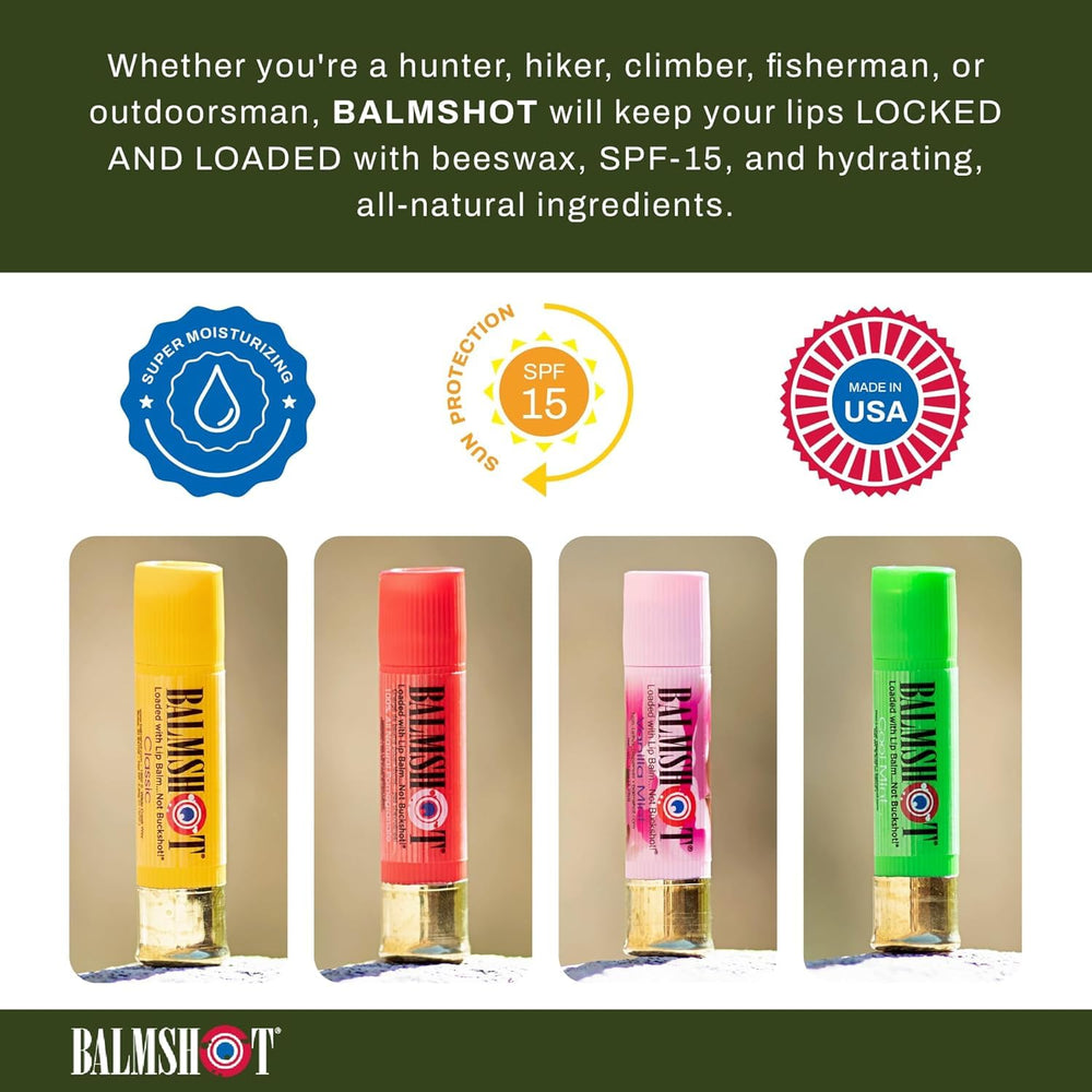 Balmshot bálsamo labial con aloe y vitamina E para hidratación suave