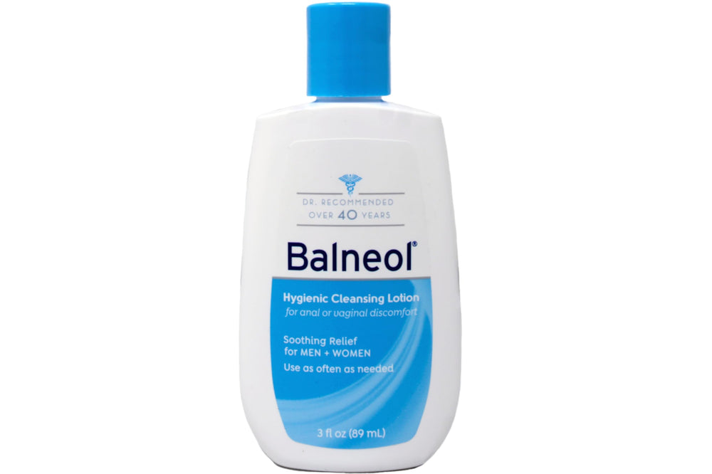 Balneol Hygienic Cleansing Lotion side view bottle for on-the-go use