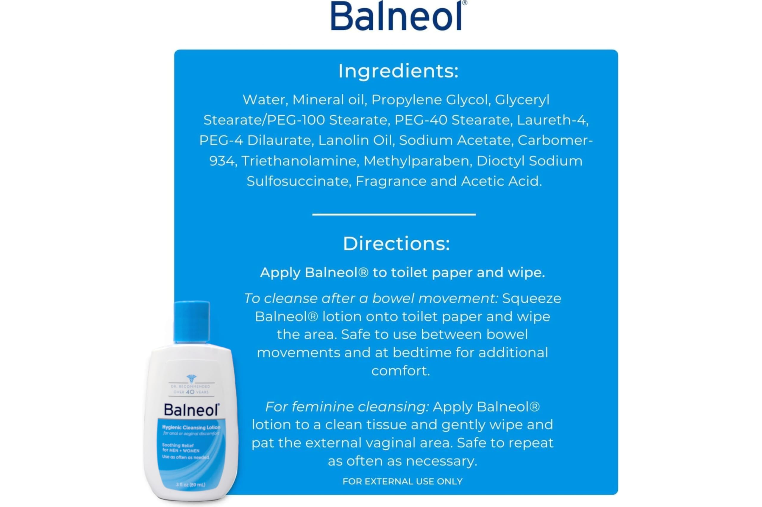 Balneol Hygienic Cleansing Lotion for pregnancy use with comfort