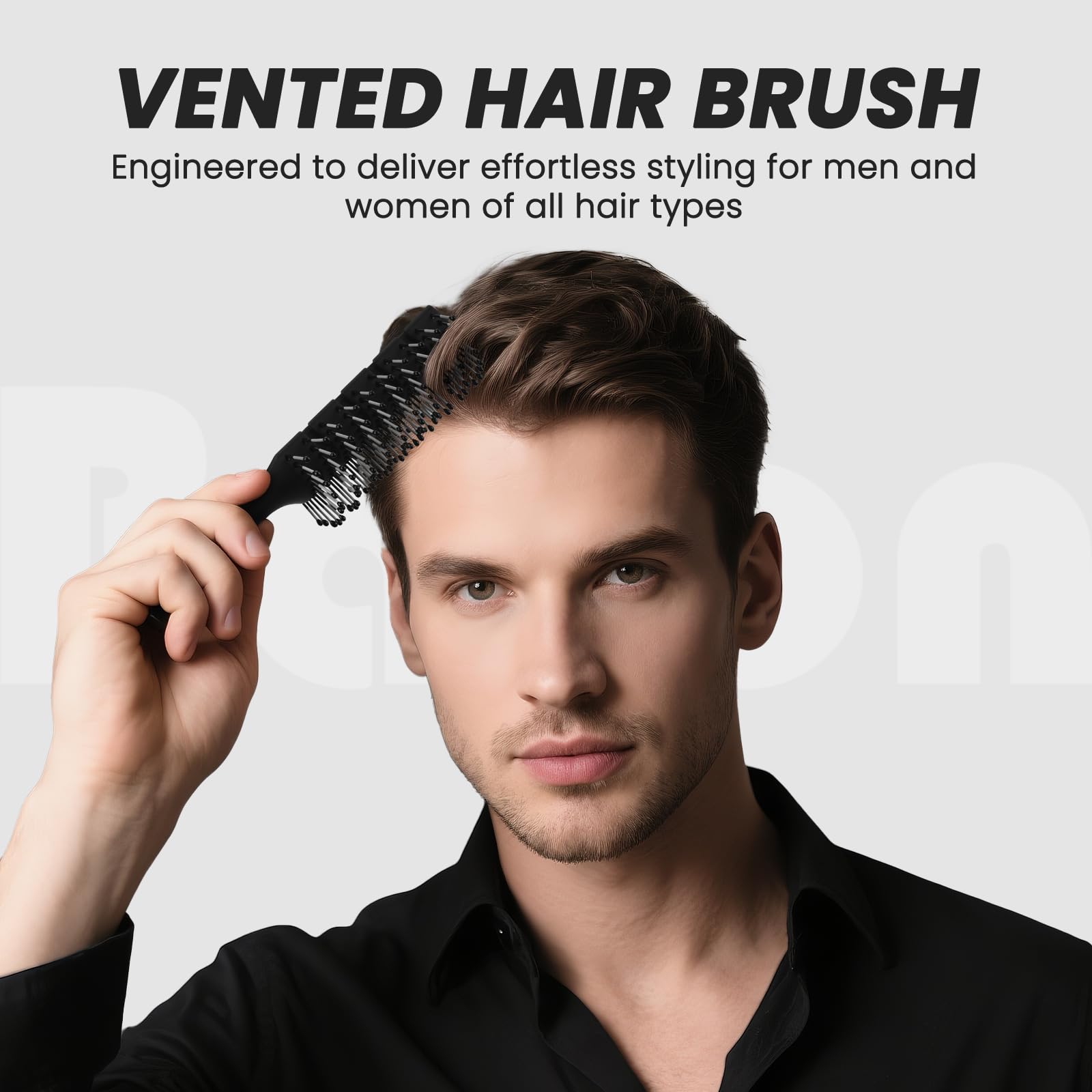Balon hair brush detangles gently for all ages, wet or dry hair.