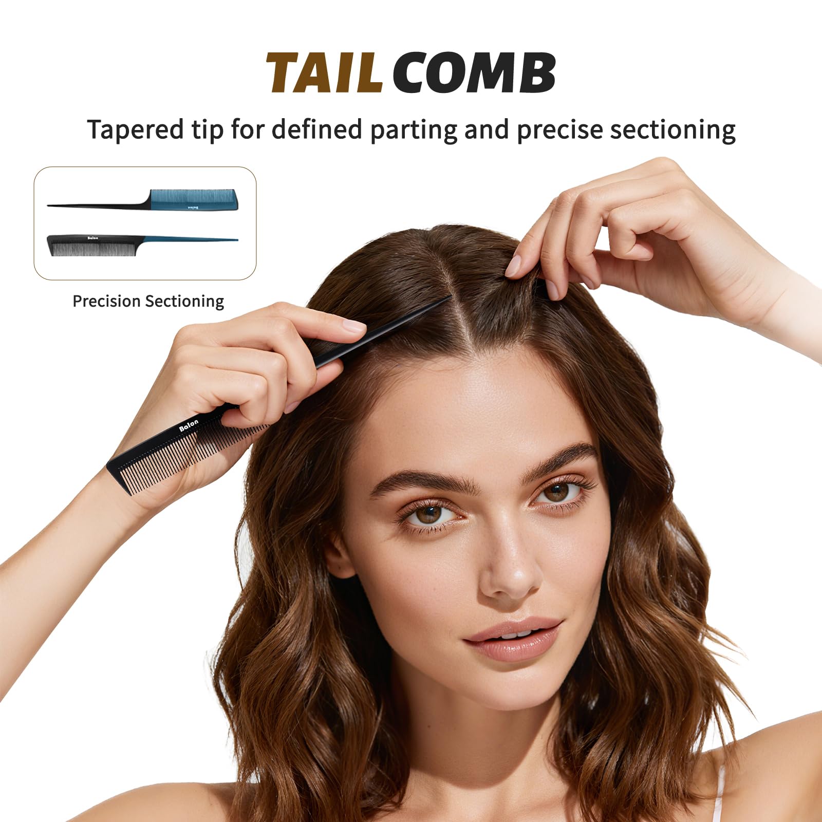 BALON carbon anti-static brush reduces static and frizz.