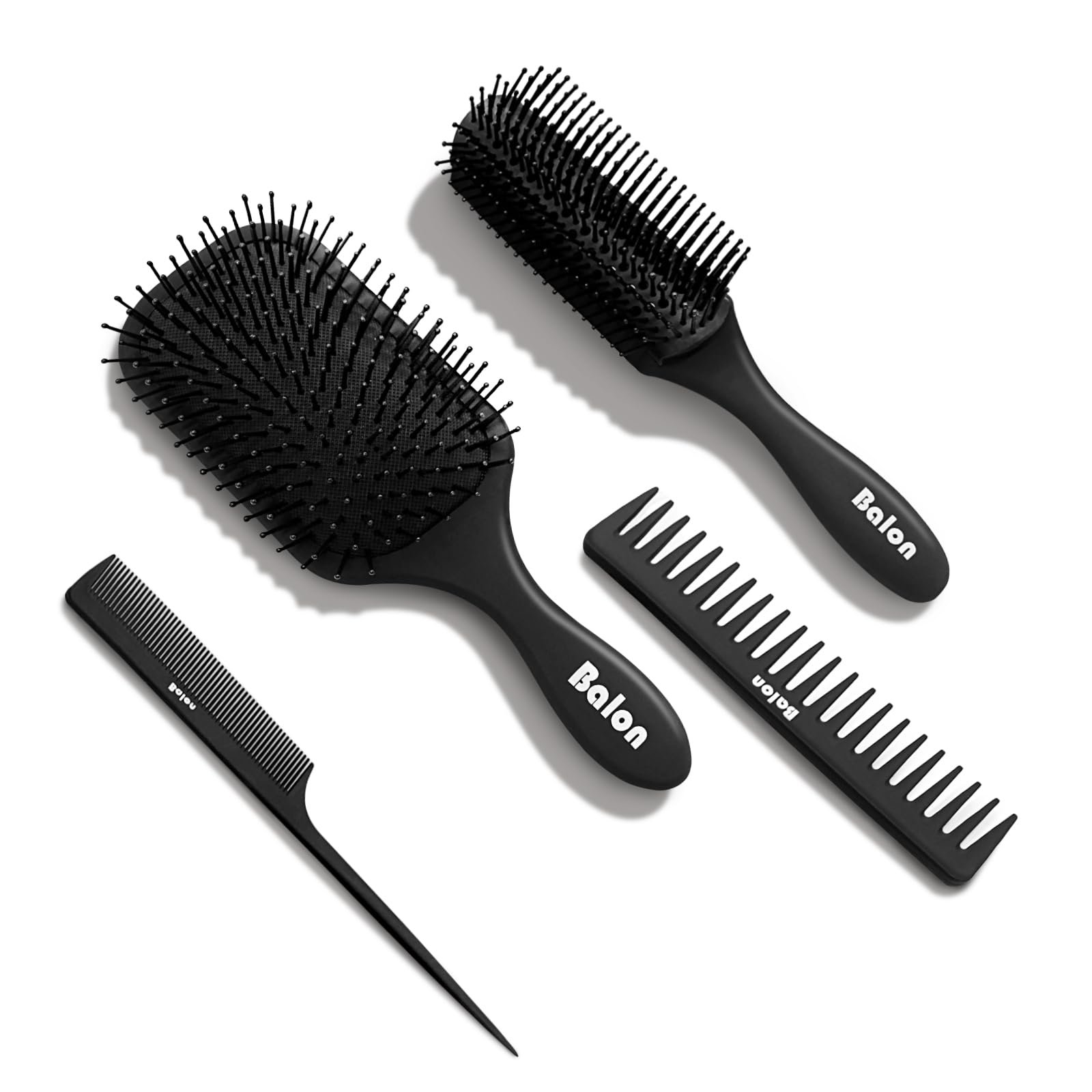 BALON hair brush set paddle for painless detangling and added shine.