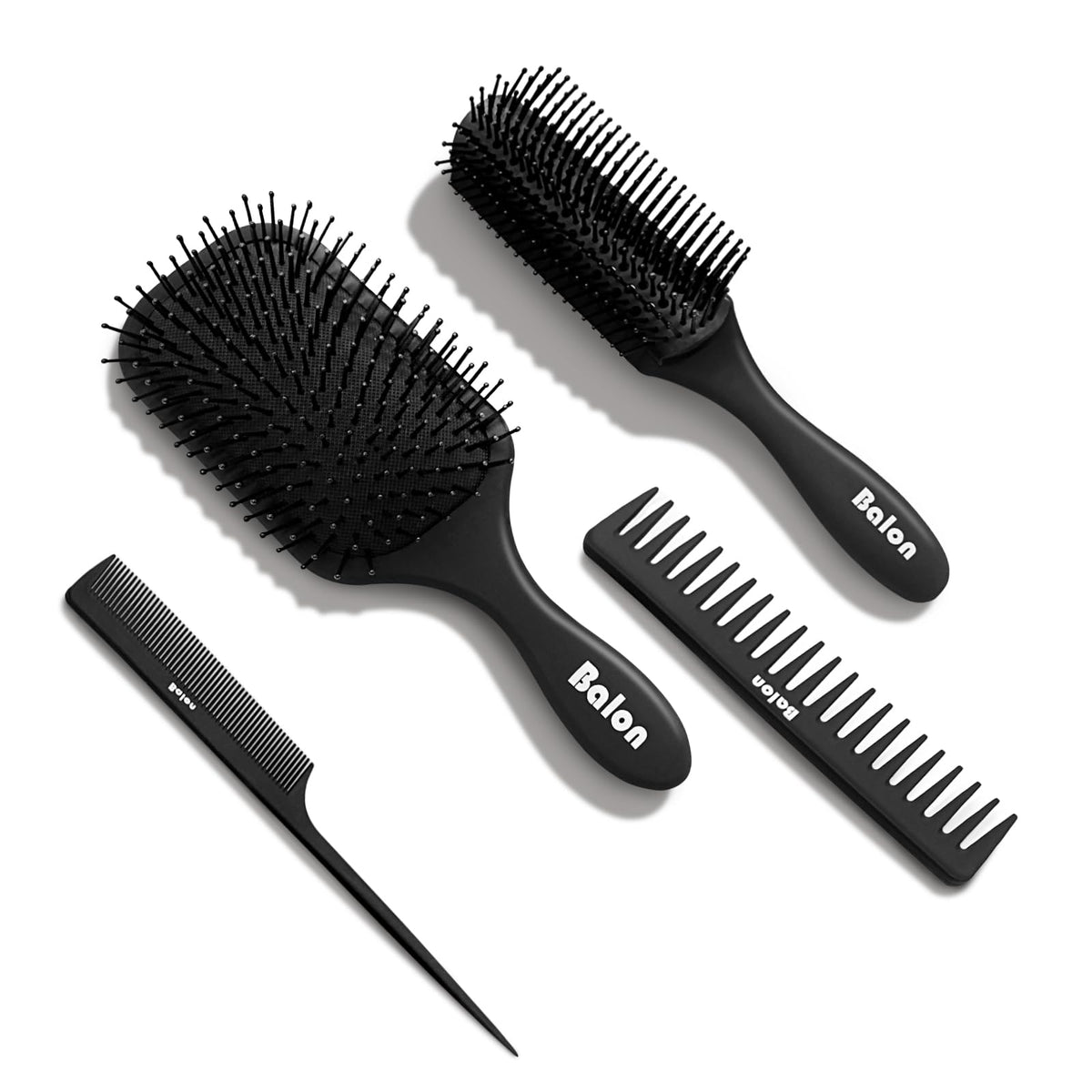 BALON hair brush set paddle for painless detangling and added shine.