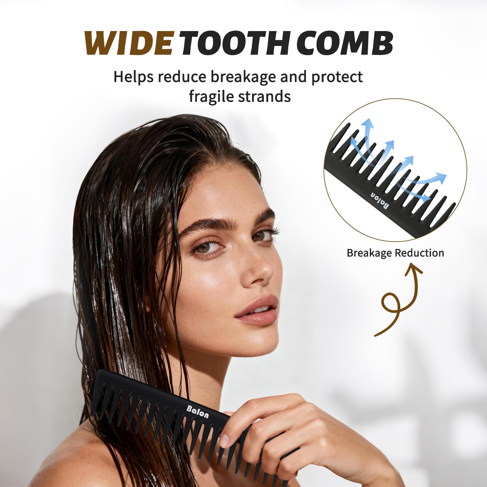 BALON tail comb for precise sectioning and styling.