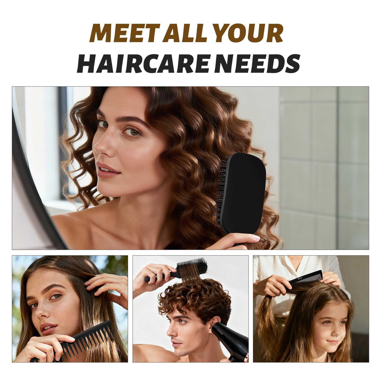 BALON brushes designed for use on wet or dry hair.