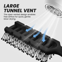 Balon hair brush with soft ball-tipped bristles gliding through knots.