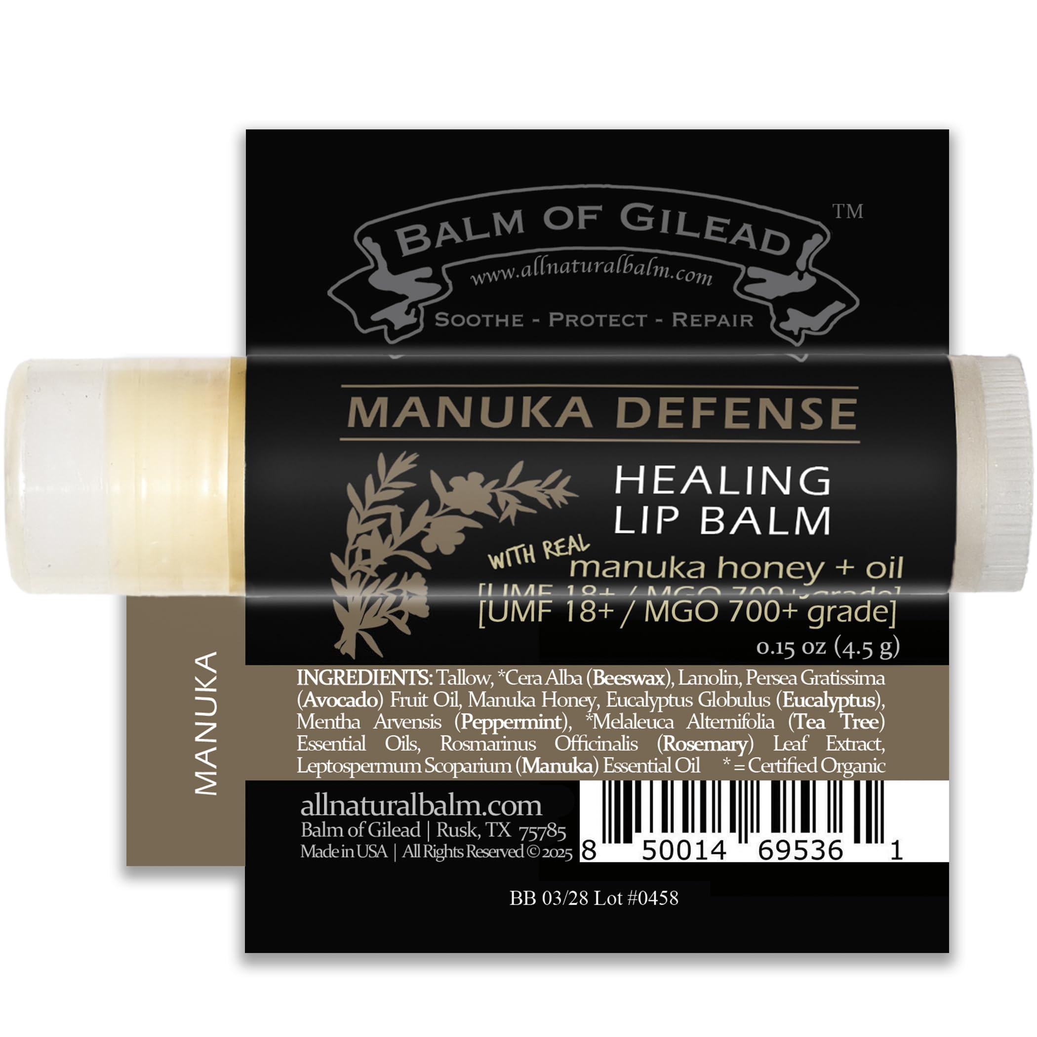 BALM OF GILEAD textura suave y no grasa al aplicar.