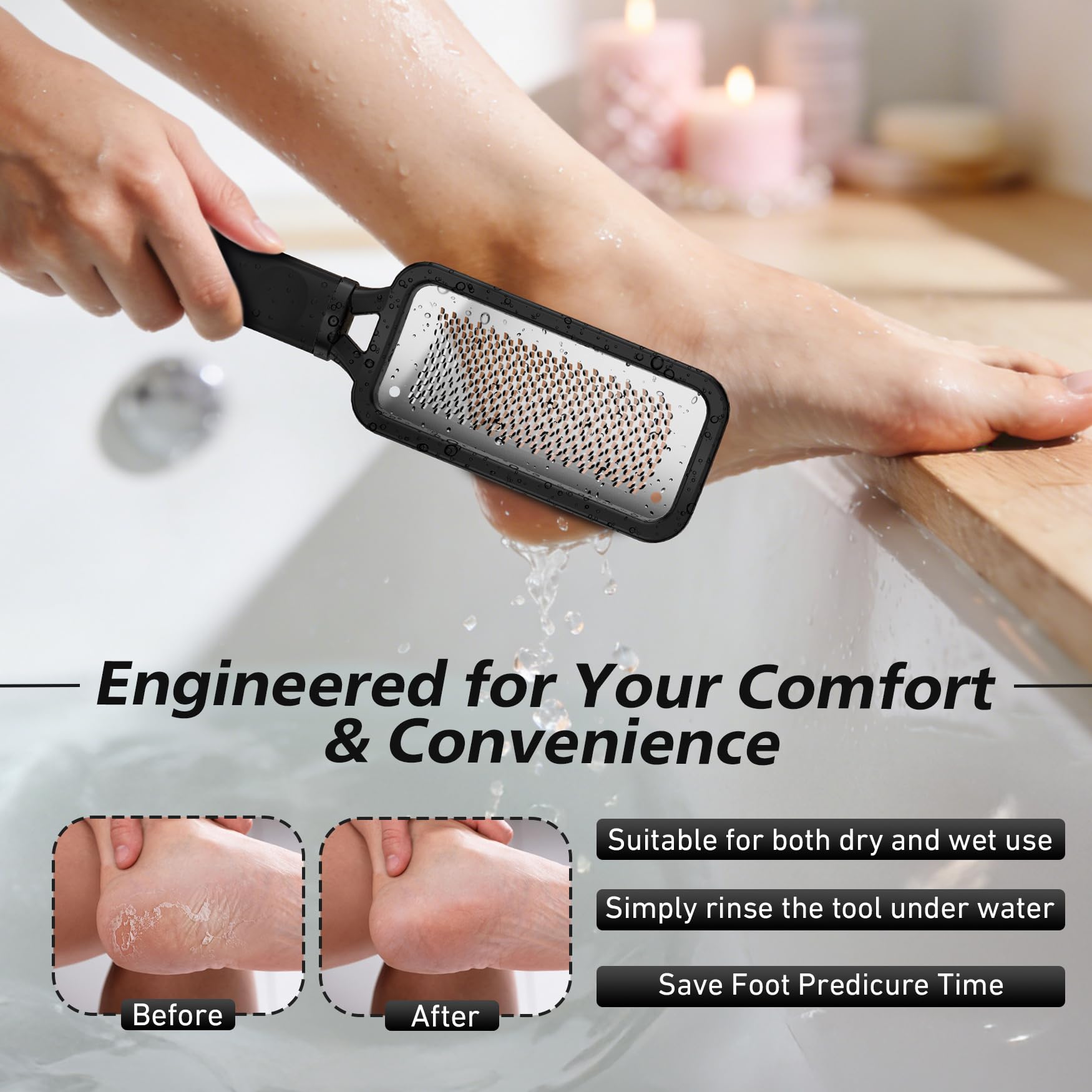 Baluca easy-clean non-porous steel surface resists odor and cleans quickly.
