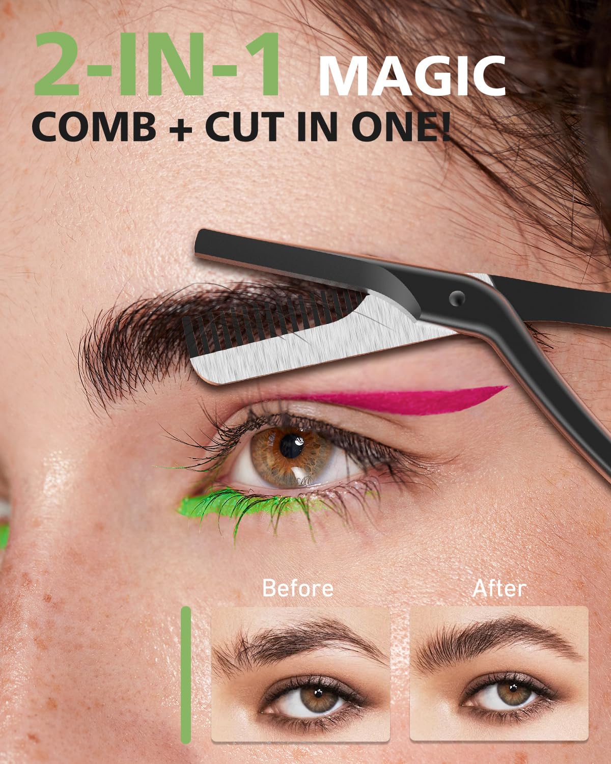Baluca Eyebrow Scissors with Comb anti-rust stainless steel body and durable build.