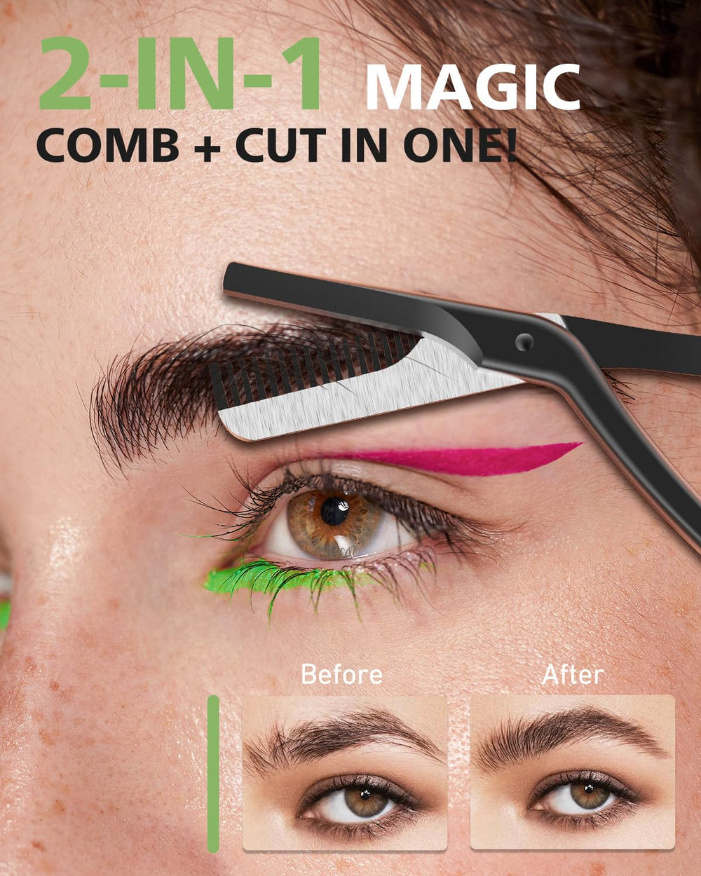Baluca Eyebrow Scissors with Comb anti-rust stainless steel body and durable build.
