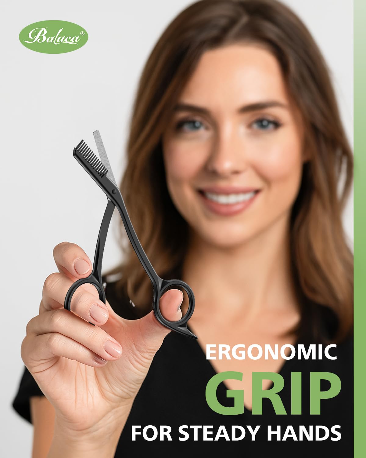 Baluca Eyebrow Scissors with Comb suitable for both men and women.