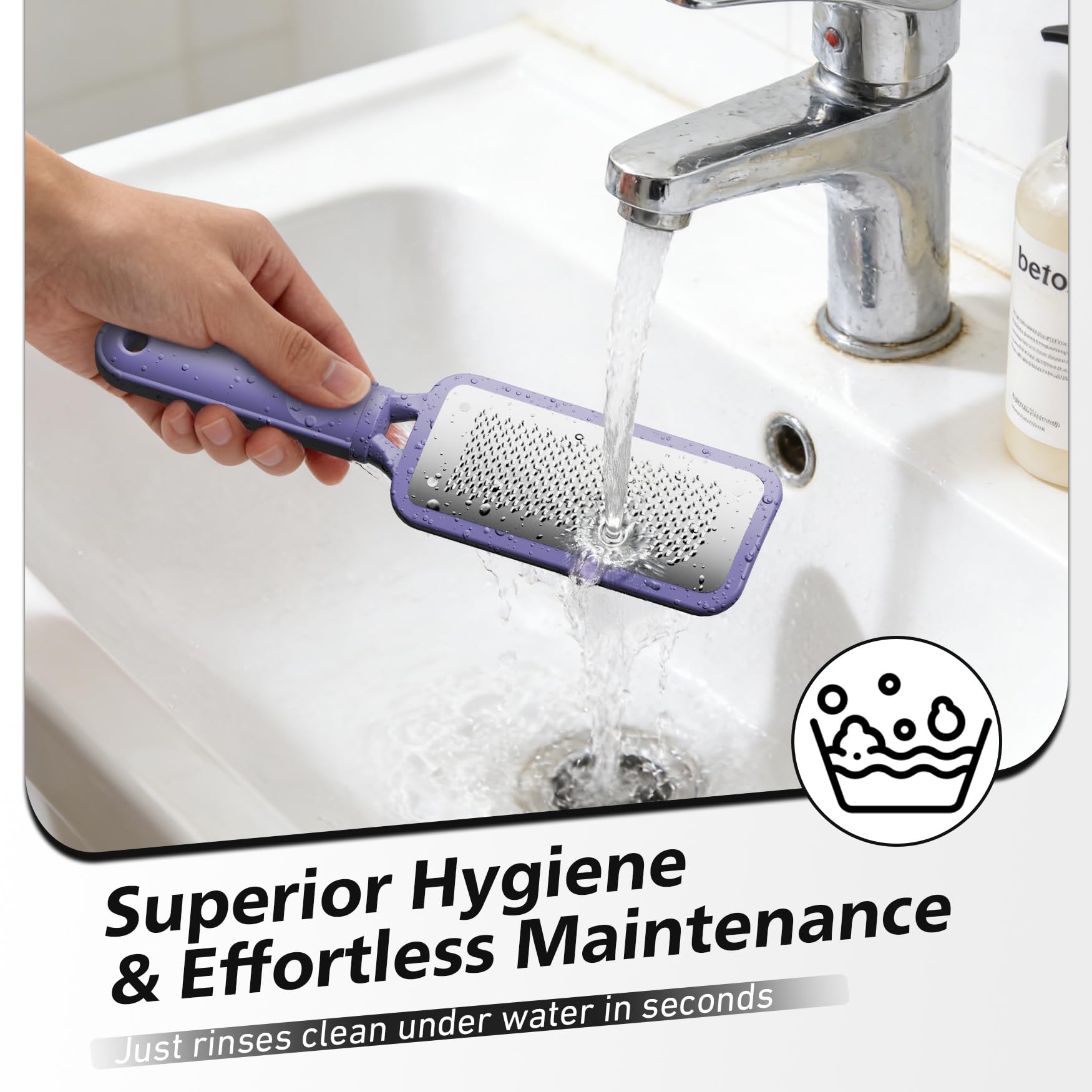 Baluca foot care tools with hanging hole stay within reach.