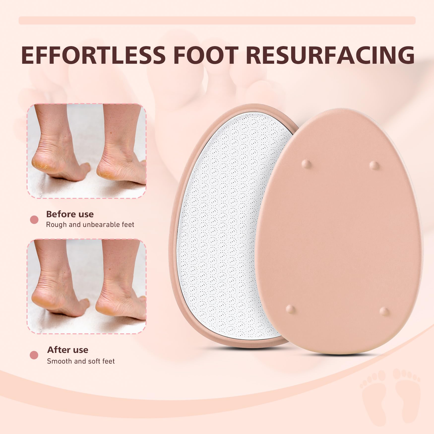 Baluca Glass Foot File delivers gentle resurfacing of rough heels.