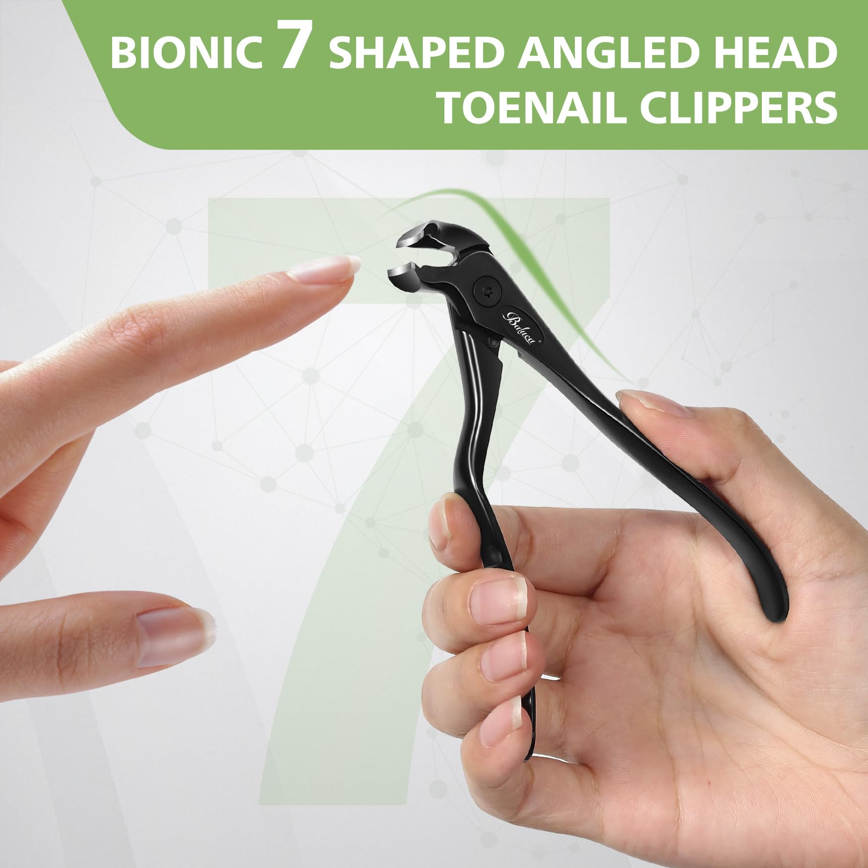 Baluca black-handle nail clipper designed for seniors