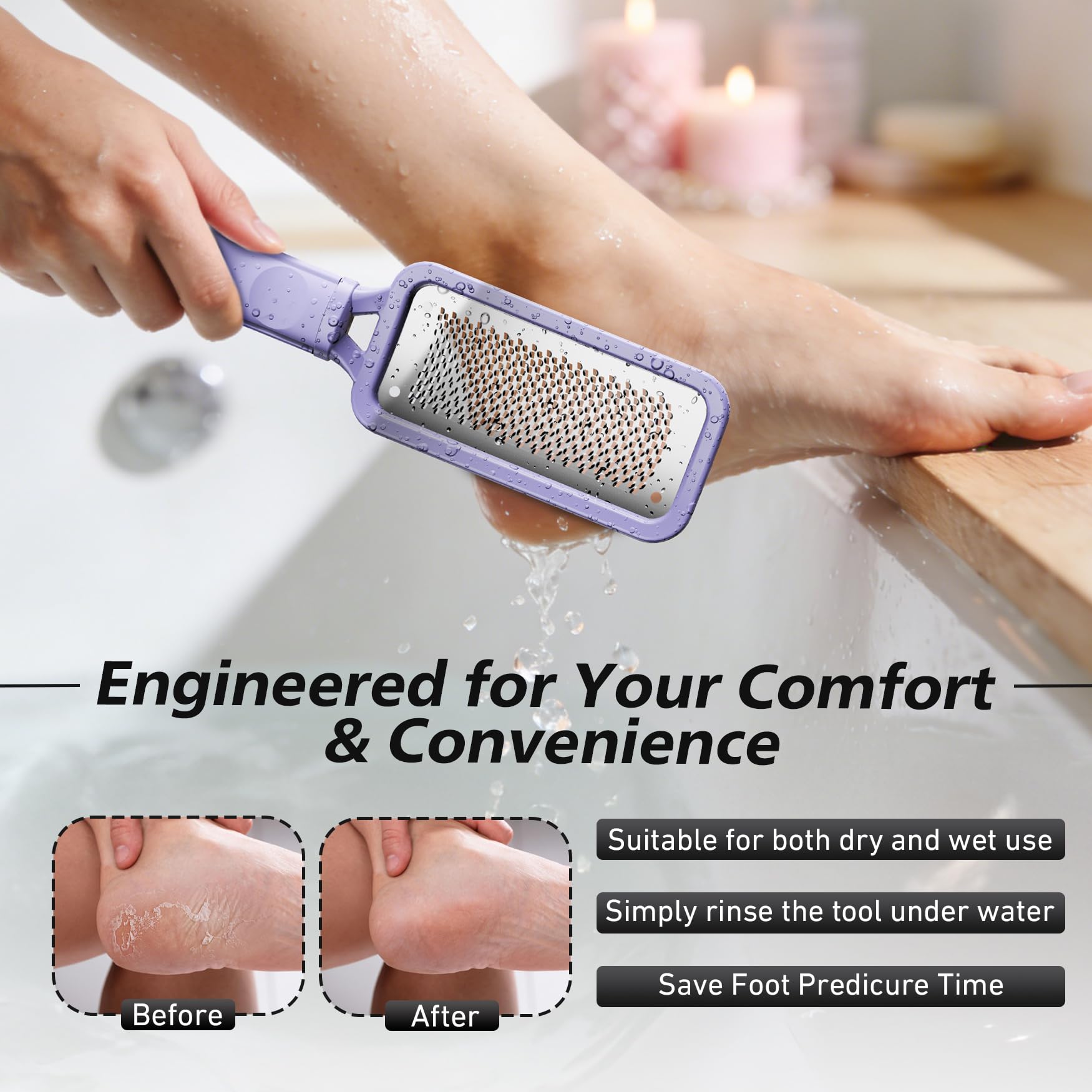 Baluca pedicure tool with ABS handle offers durable comfortable grip.