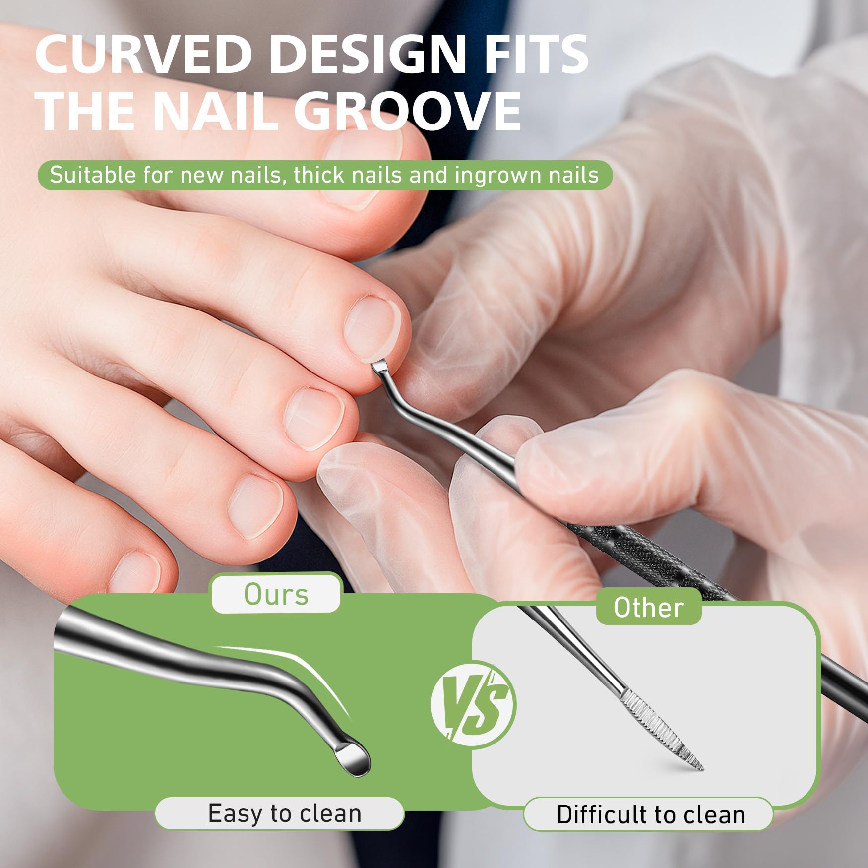 Baluca stainless steel emery board with ergonomic handle for precision.