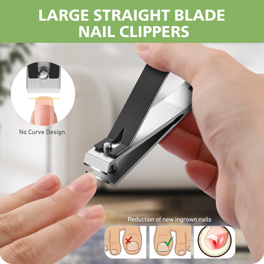 Baluca nail clippers with wide jaw open for thick nails