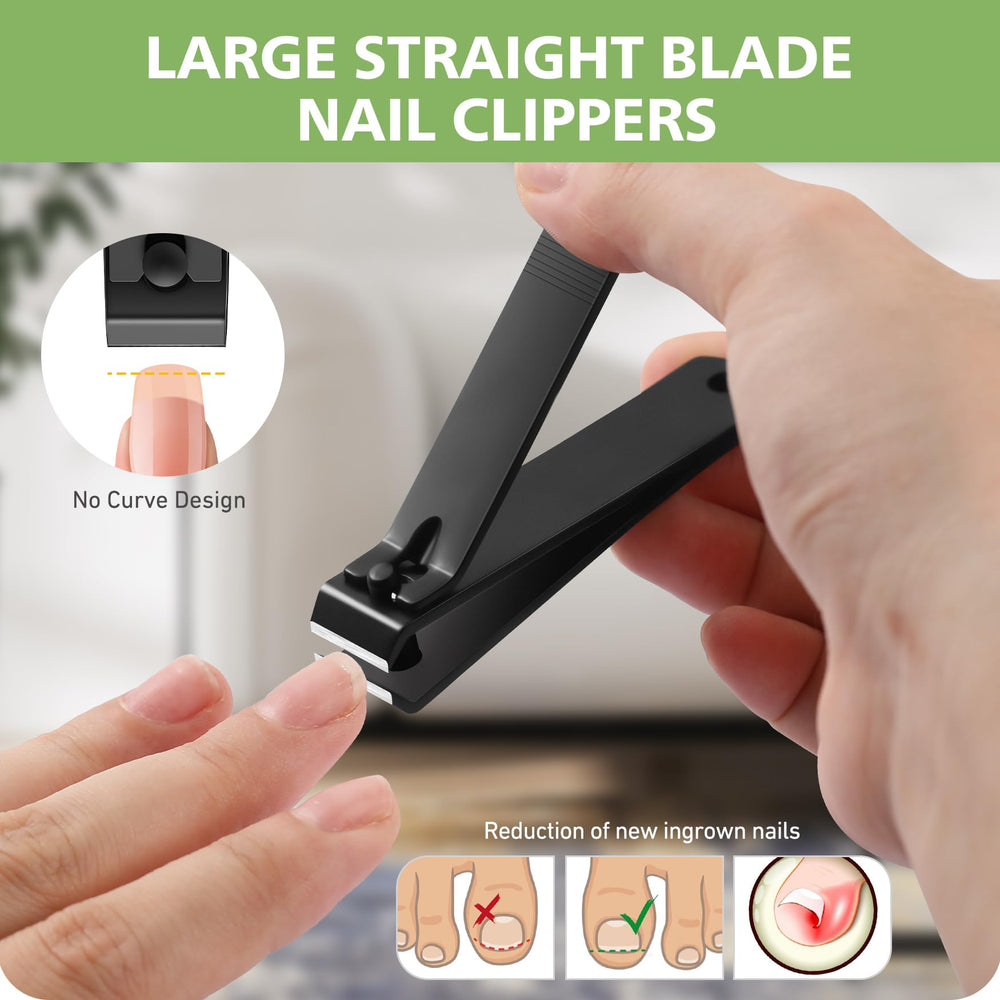 Baluca stainless steel wide-jaw nail clippers for tough nails